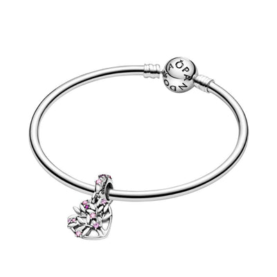 Pandora Pink Heart Family Tree charm hela 799153C01