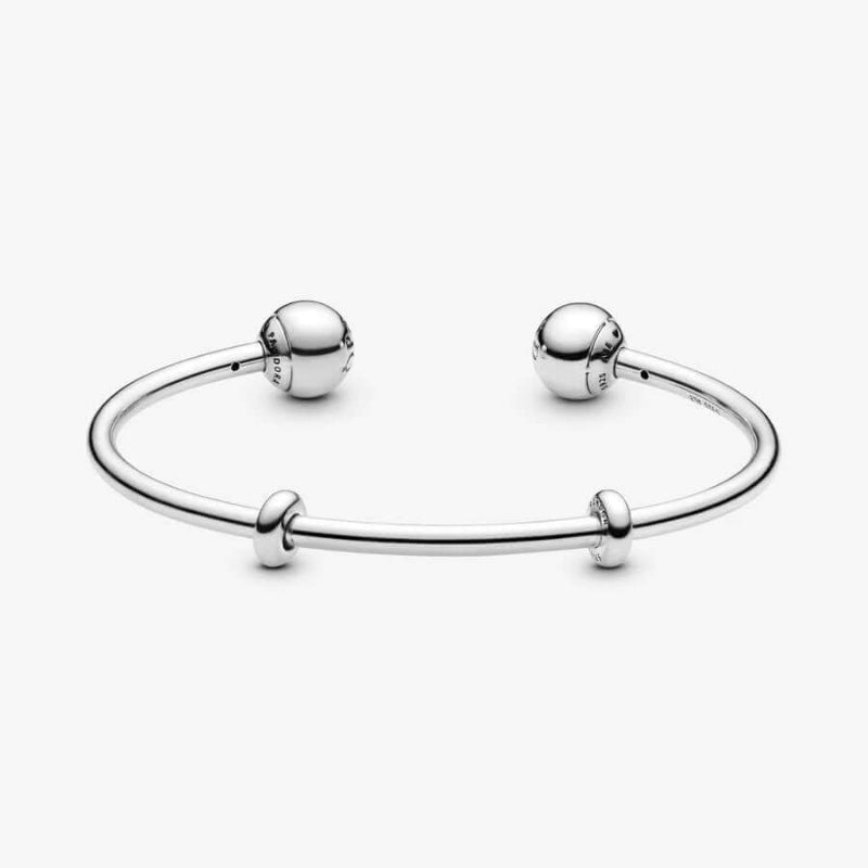 Pandora Moments Silver Open Bangle rannekoru 596477