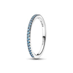 Pandora Sparkling Aquamarine Half-Eternity Sormus 192999C03