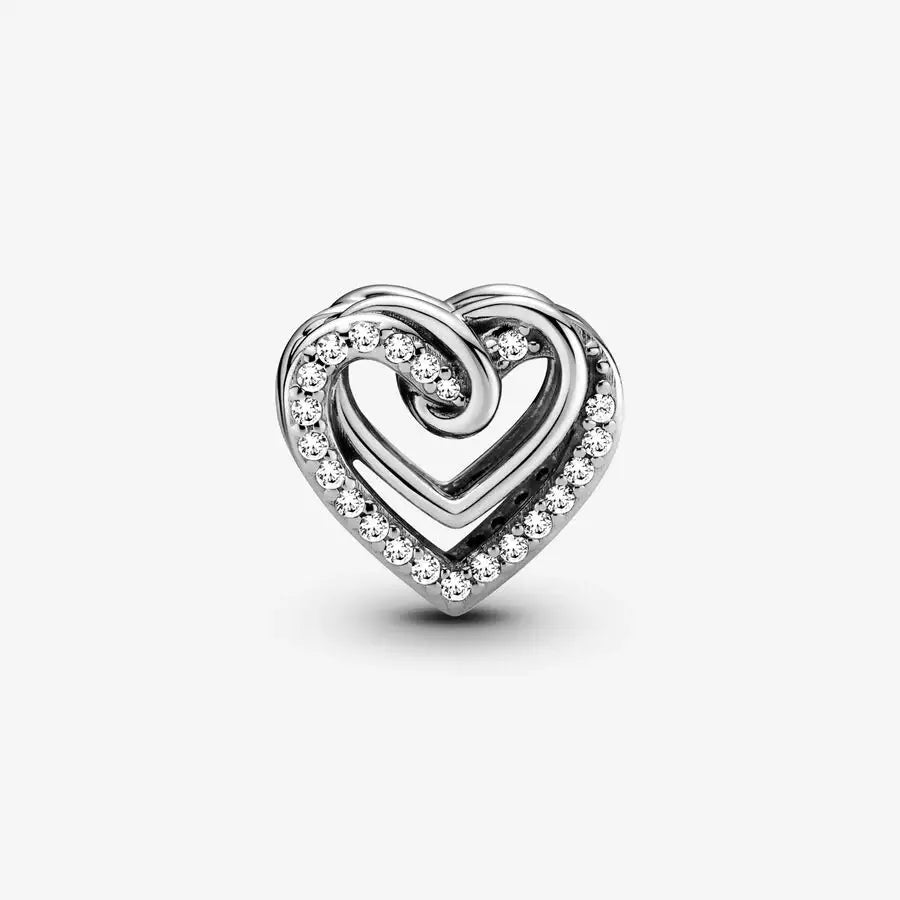 Pandora Sparkling Entwined Hearts charm hela 799270c01