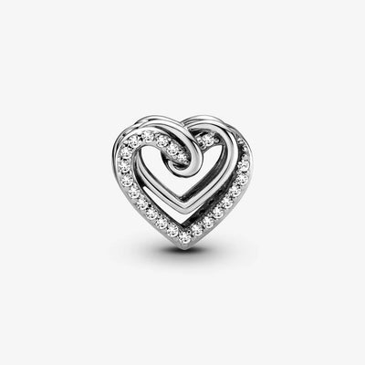 Pandora Sparkling Entwined Hearts charm hela 799270c01
