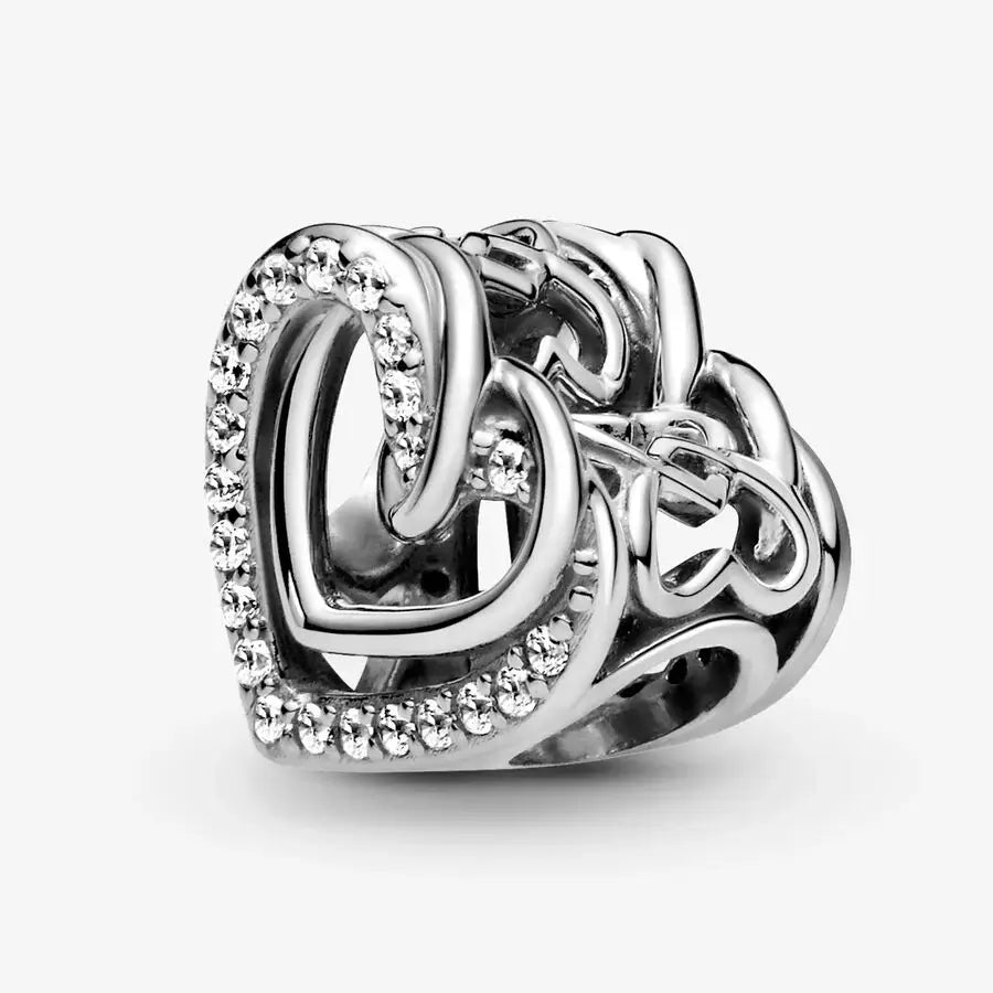 Pandora Sparkling Entwined Hearts charm hela 799270c01