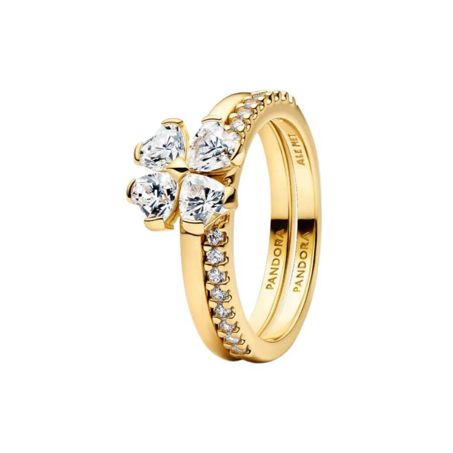 Pandora Sparkling Lucky Clover Sormus 164507C01