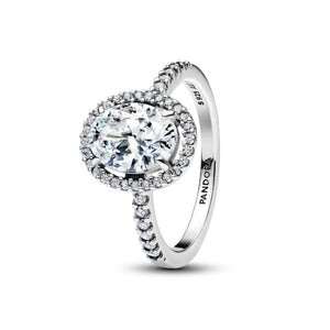 Pandora Sparkling Ovaali Halo-sormus 193777C01