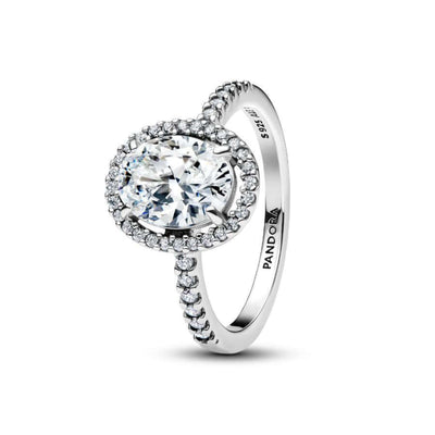 Pandora Sparkling Ovaali Halo-sormus 193777C01