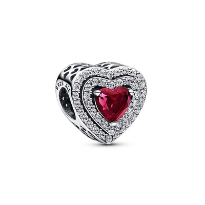 Pandora Timeless Sparkling Red Levelled Heart hela 799218C02