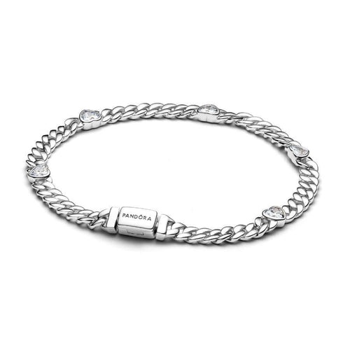 Pandora Sydän Cuban Chain Rannekoru 594226C01