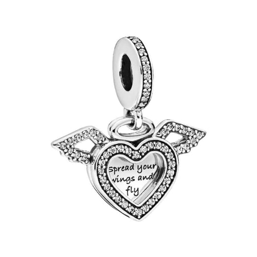 Pandora Sydän ja Enkelin Siivet Charm Hela 798485C01