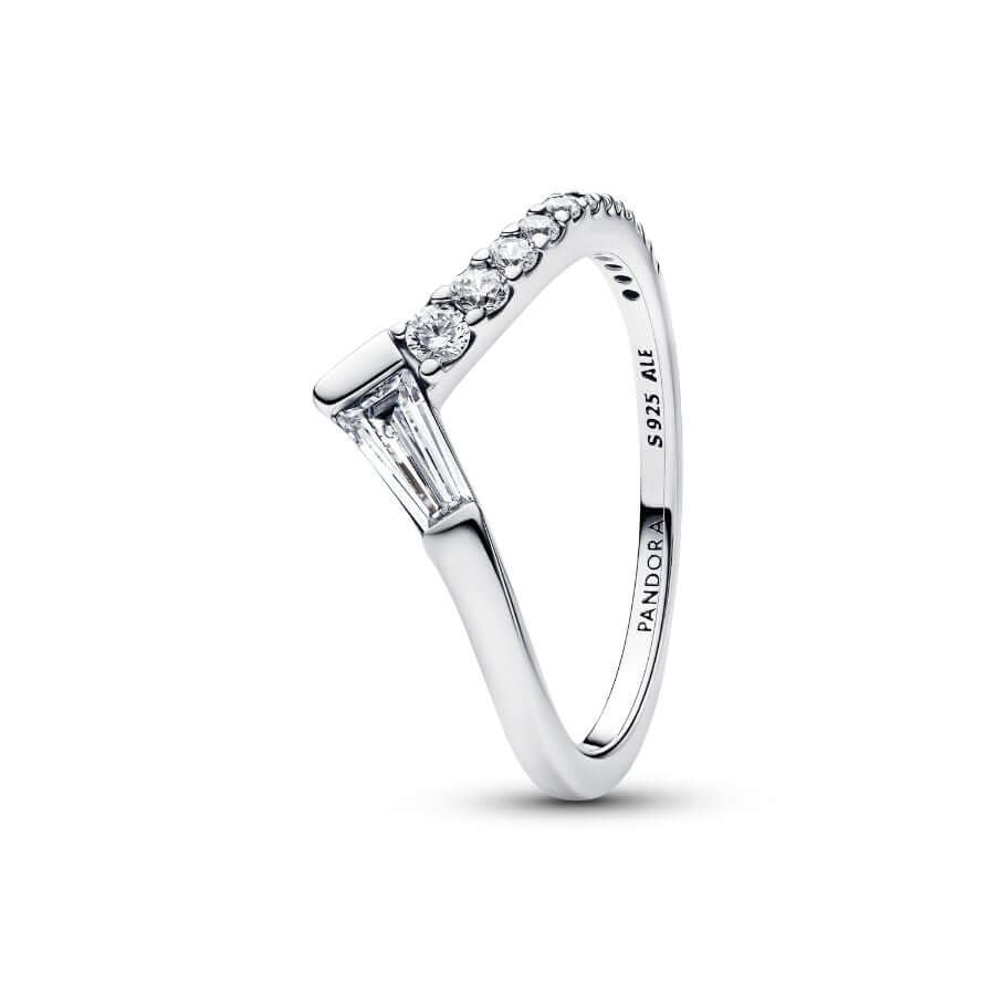 Pandora Tiara Baguette Pavé Band Sormus 195085C01