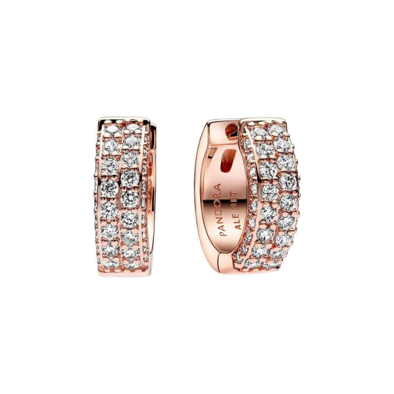 Pandora Timeless kaksiriviset pavé korvarenkaat 282622C01