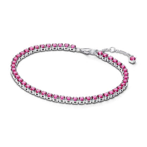 Pandora Vaaleanpunainen Tennisrannekoru 591469C04