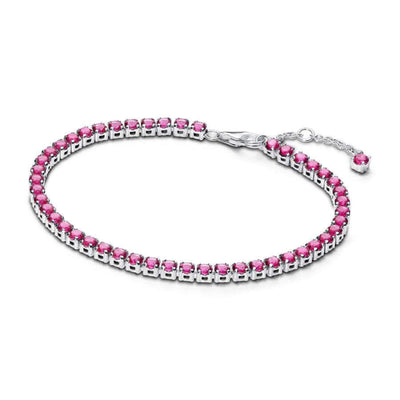 Pandora Vaaleanpunainen Tennisrannekoru 591469C04