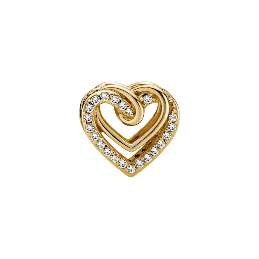 Pandora Sparkling Entwined Hearts Charm Hela 769270C01