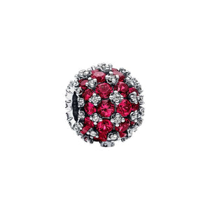 Pandora Sparkling Pavé Round Red Charm Hela 792630C03