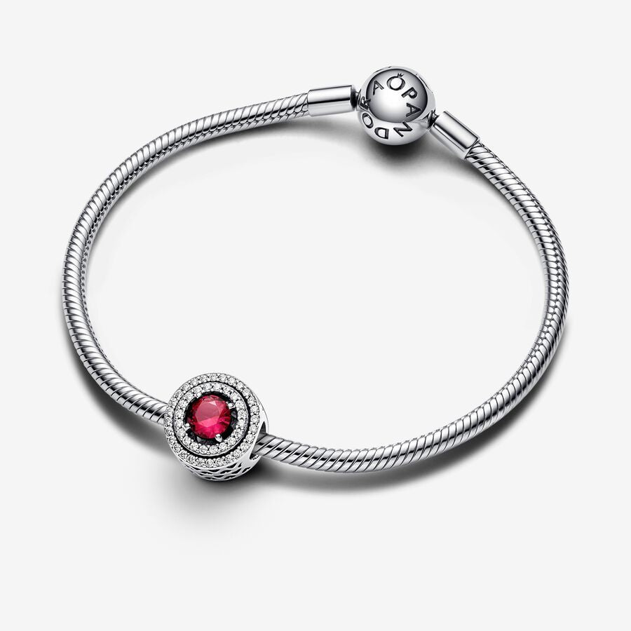 Pandora Timeless Red Sparkling Levelled Round charm hela 792418C01