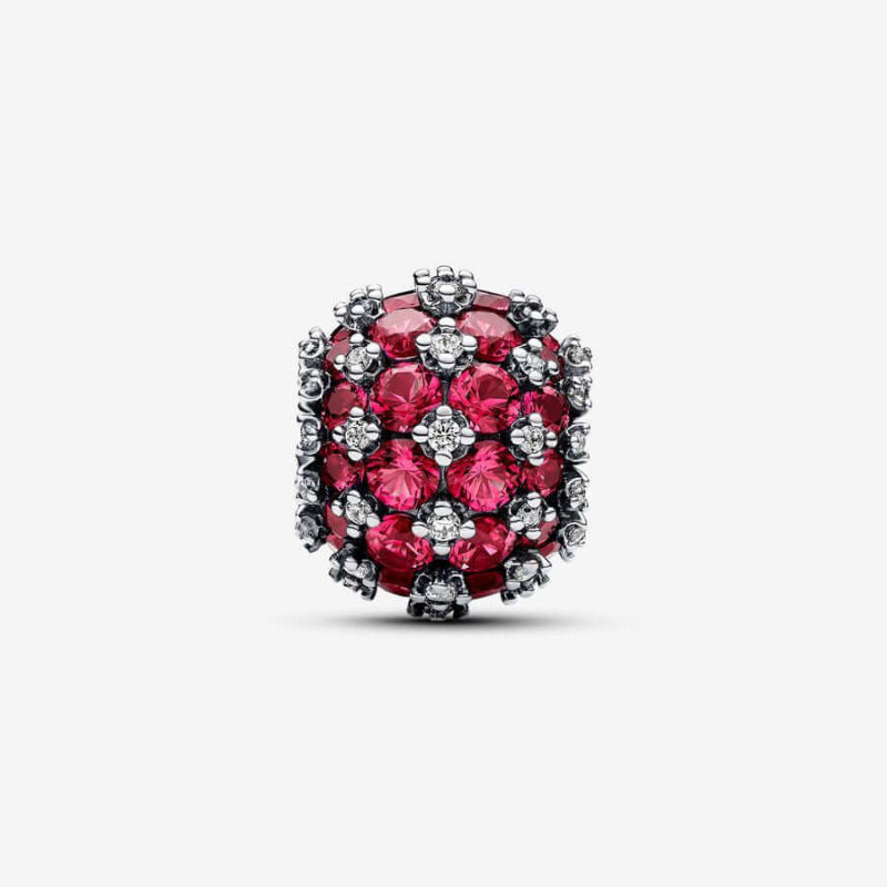 Pandora Sparkling Pavé Round Red Charm Hela 792630C03