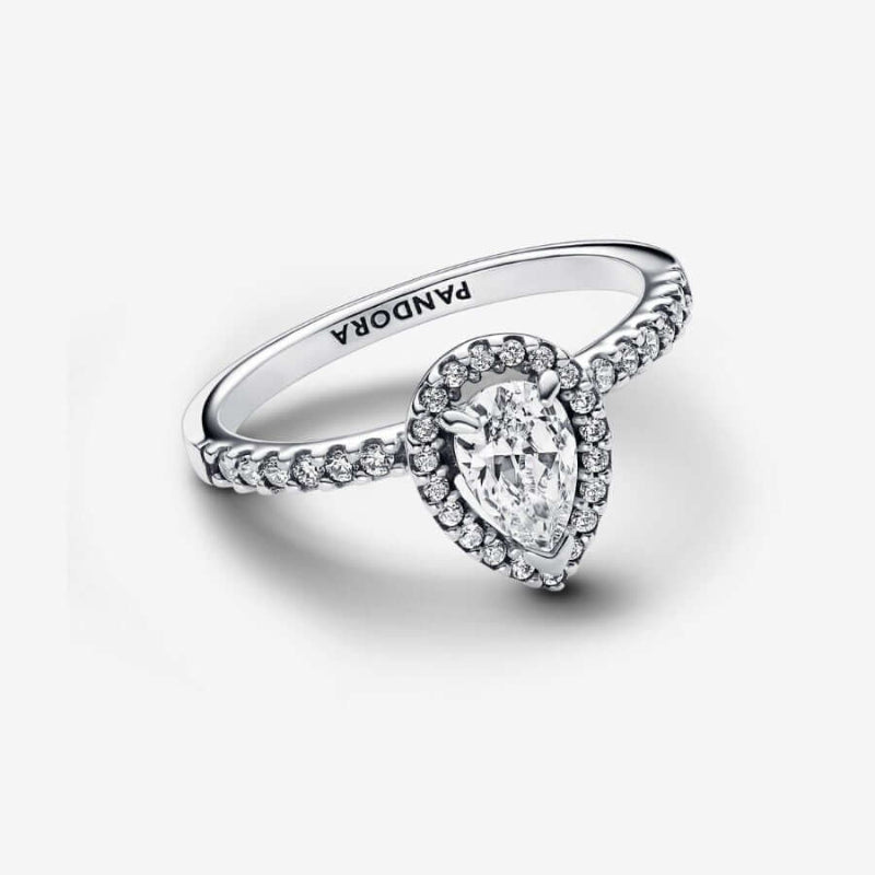 Pandora Sparkling Pear Halo sormus 192835C01