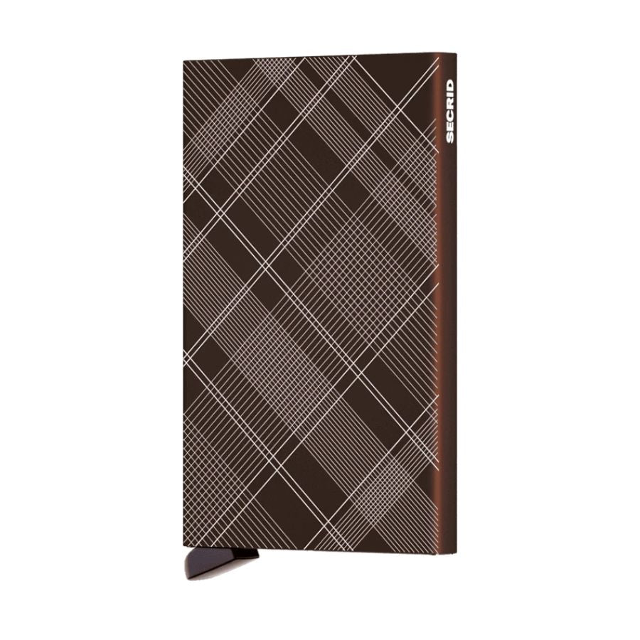 Secrid Cardprotector Laser Tartan Brown korttikotelo