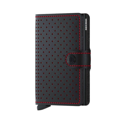 Secrid Miniwallet Perforated black-red lompakko