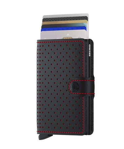 Secrid Miniwallet Perforated black-red lompakko