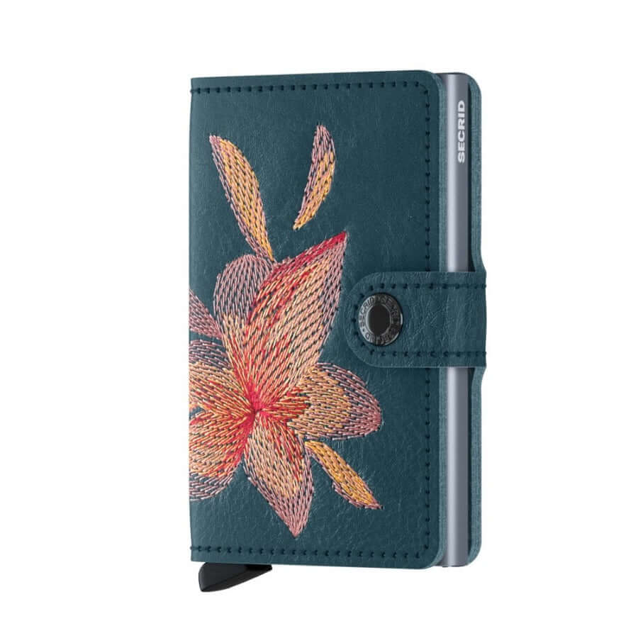 Secrid Miniwallet Stitch Magnolia Petrolio lompakko