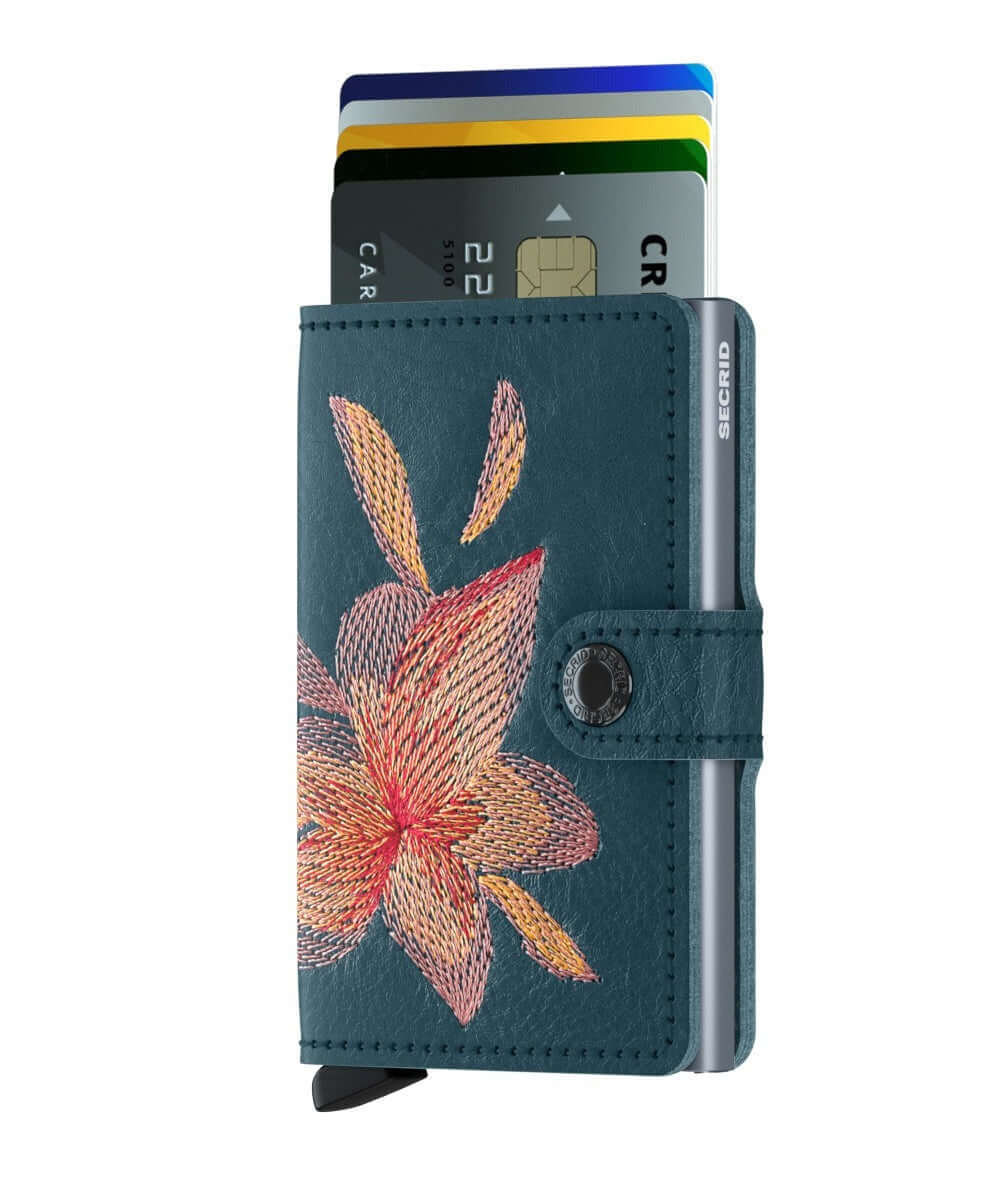 Secrid Miniwallet Stitch Magnolia Petrolio lompakko