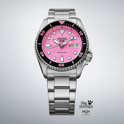 Seiko 5 Sports SKX Pink Panther Rannekello SRPM07K1