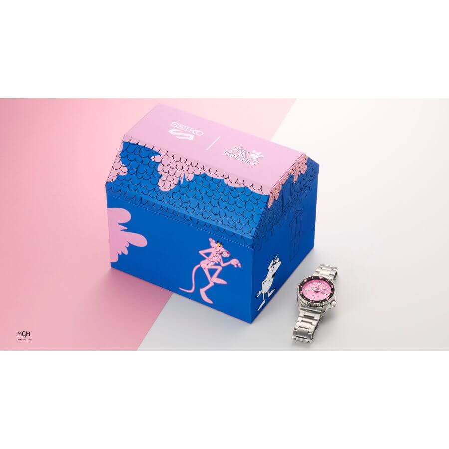 Seiko 5 Sports SKX Pink Panther Rannekello SRPM07K1