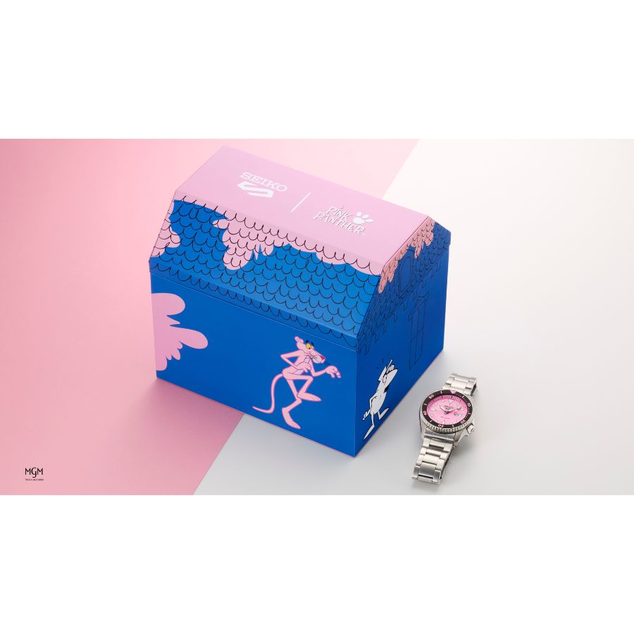 Seiko 5 Sports SKX Pink Panther Rannekello SRPM07K1