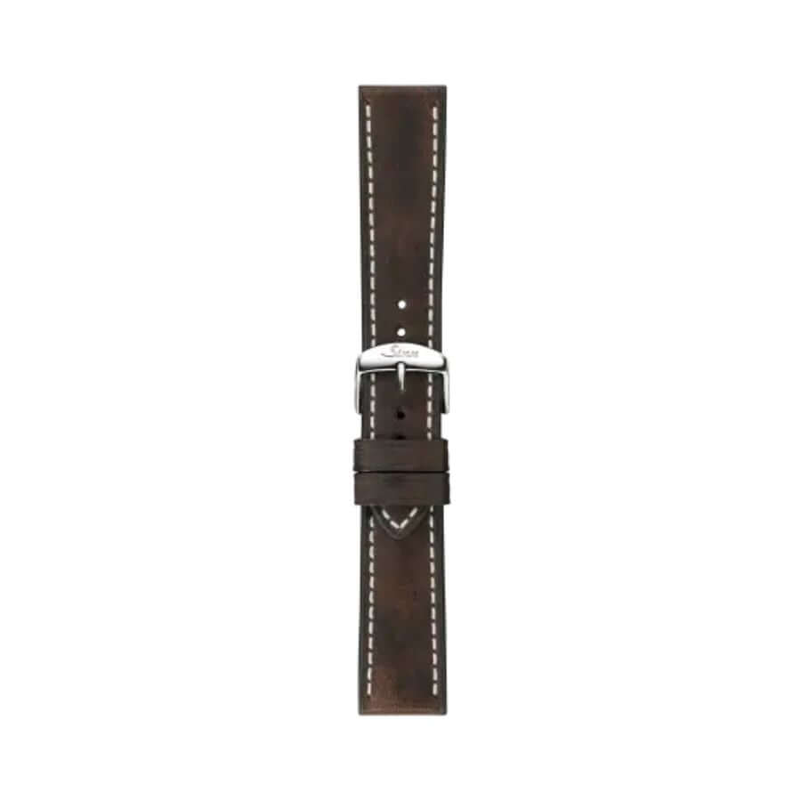 Sinn Ruskea Cowhide Vintage nahkaranneke (22 mm)