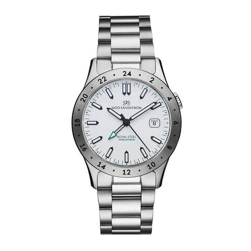 Sjöö Sandström Royal Steel Worldtimer 41 mm 020142