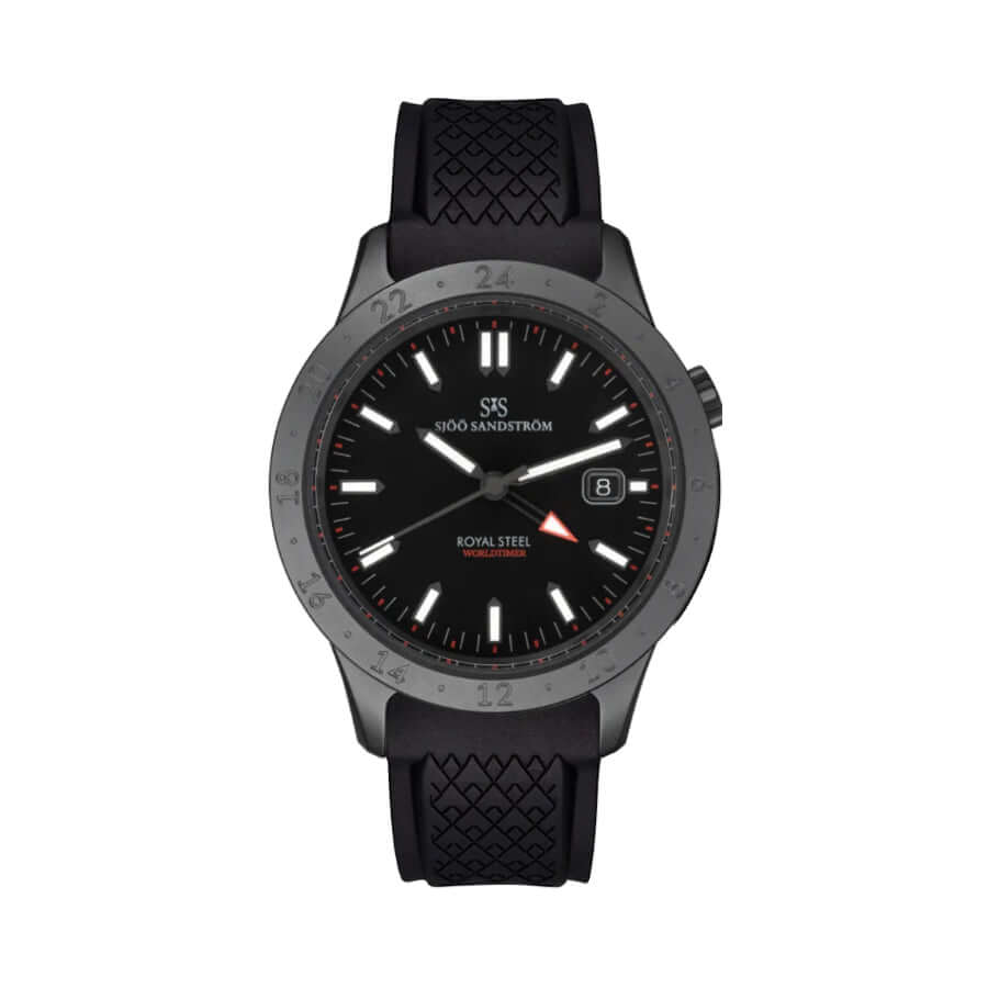 Sjöö Sandström Royal Steel Worldtimer 41 mm 020647