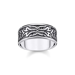 Thomas Sabo Ring Black Tiger Pattern sormus TR2291-643-11