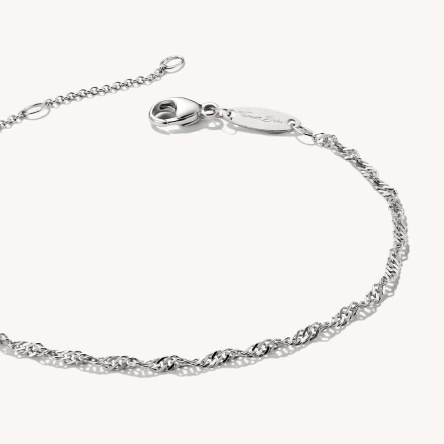 Thomas Sabo Singapore Design Rannekoru A2208-001-21, tyylikäs hopeaketju rannekoru.