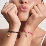 Thomas Sabo Pink Textile Connect Link Rannekoru C1210-M04-9-L20v