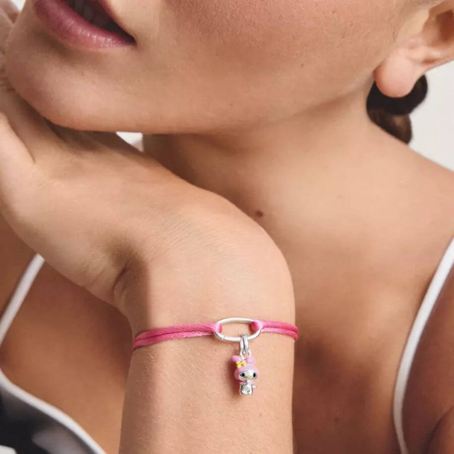 Thomas Sabo Pink Textile Connect Link Rannekoru C1210-M04-9-L20v