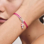 Thomas Sabo Pink Textile Connect Link Rannekoru C1210-M04-9-L20v