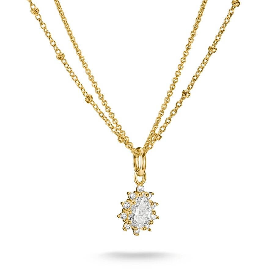 Thomas Sabo Double Chain Teardrop Kaulakoru KE2294-M01-14