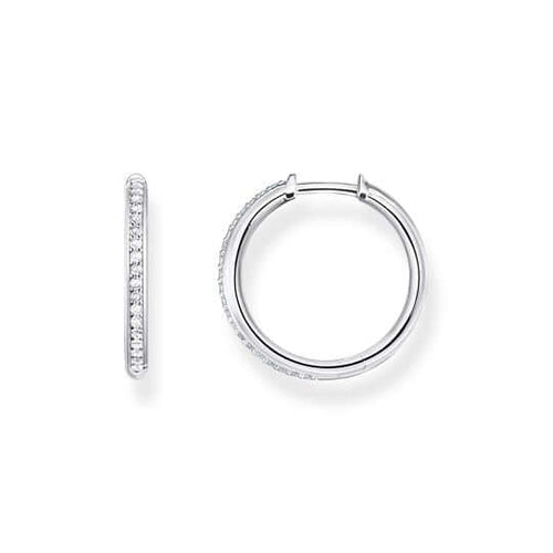 Thomas Sabo Hoop Earrings White Stones Pavé korvakorut CR673-051-14