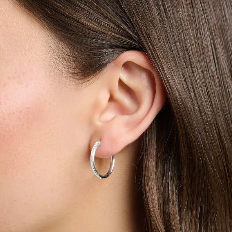 Thomas Sabo Hoop White Stones Pavé korvakorut CR673-051-14