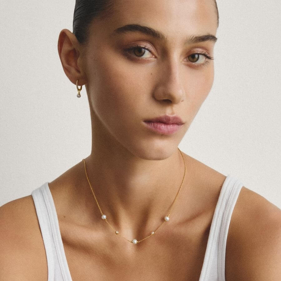 Thomas Sabo Pearls White Zirconia Kaulakoru KE2120-M01-14