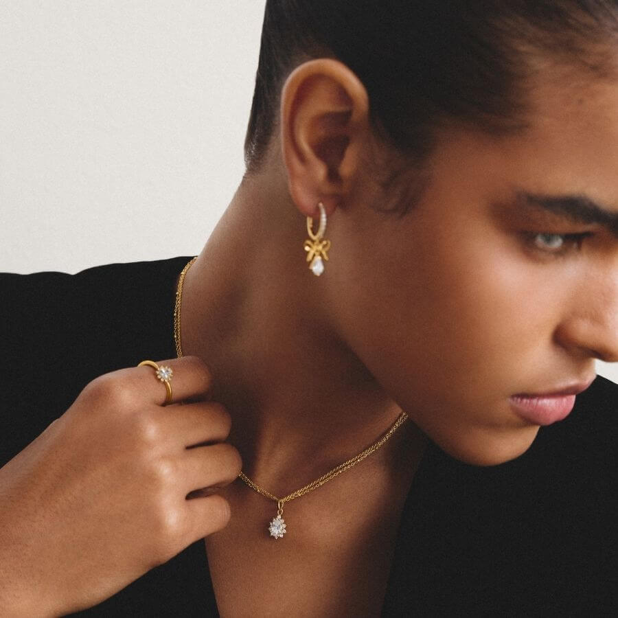 Thomas Sabo Double Chain Teardrop Kaulakoru KE2294-M01-14