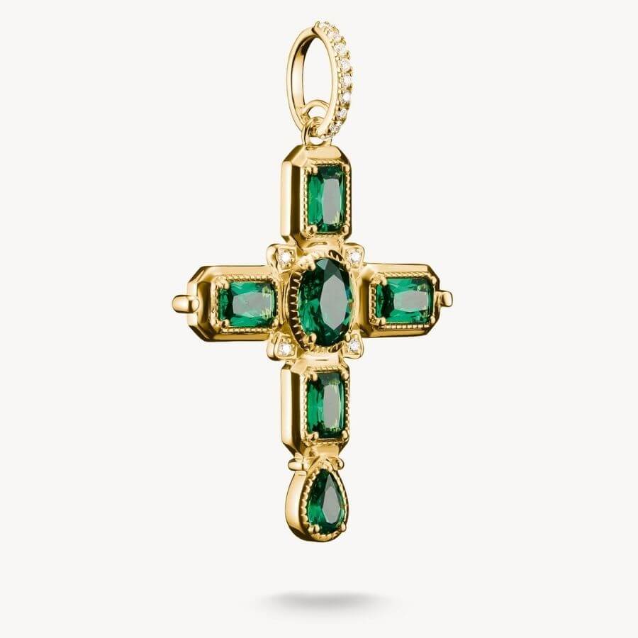 Thomas Sabo Risti Green Stone Riipus PE987-971-6