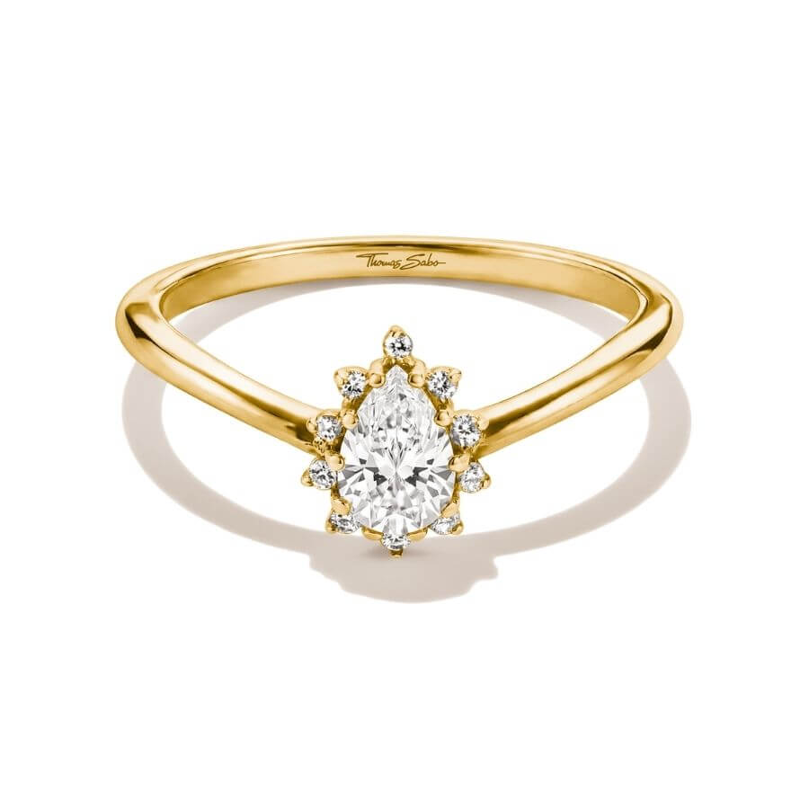 Thomas Sabo White Zirconia Teardrop Sormus TR2479-M01-14