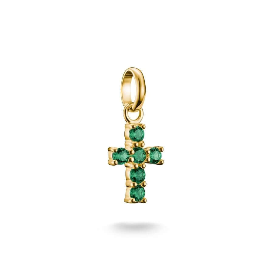 Thomas Sabo Vihreä Risti Riipus CC1206-M01-6