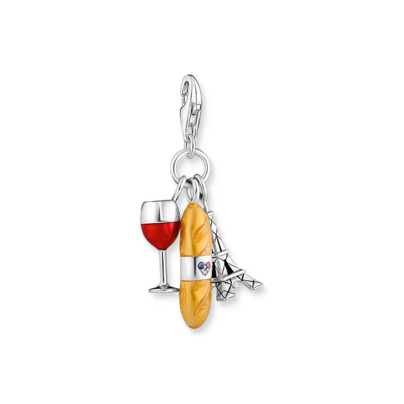 Thomas Sabo Wine, Eiffel & Baguette Charm 2078-390-7