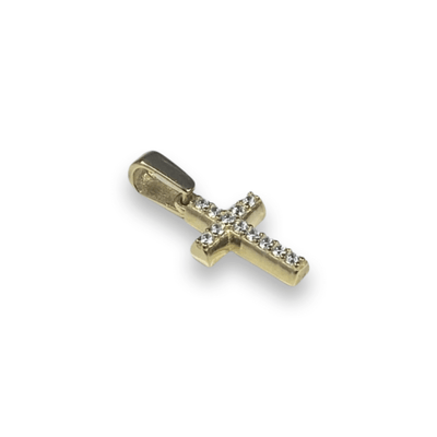 Kultainen rippiristi zirkoneilla P-0276Z