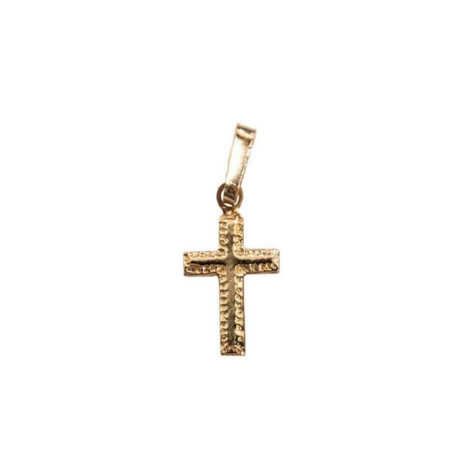 14k Kultainen rippiristi 12 x 18 mm