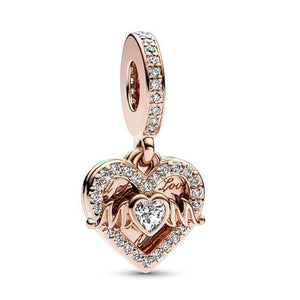 Pandora Moments Heart & Mum 14k Charm hela 789402C01