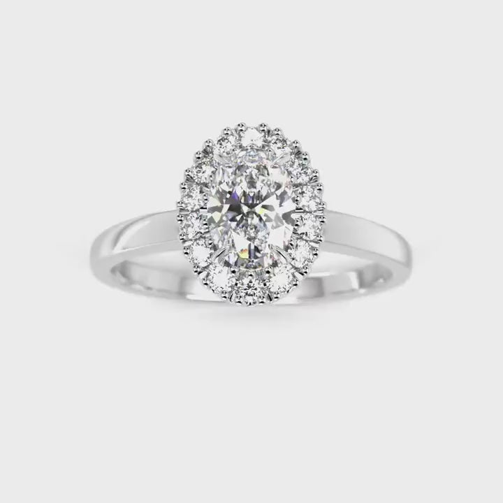 Festive Selena Halo Timanttisormus 726-064